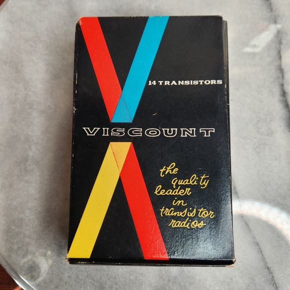 Viscount 14 Transistor Radio Box Earphone Case Vintage Portable Pocket - Picture 3 of 15